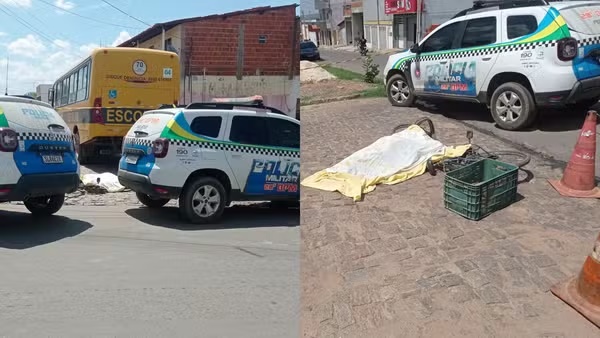 Ciclista morre após ser atropelado por ônibus escolar em Paulistana, no Piauí
