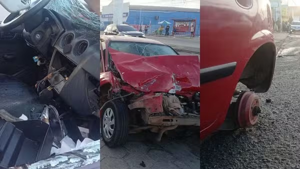 Motorista fica ferido em acidente na Estrada de Ribamar e carro é 'depenado' por criminosos