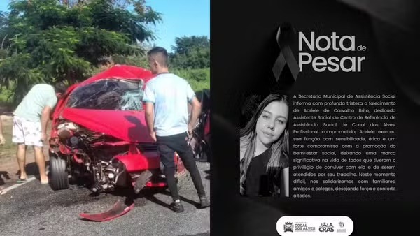 Colisão entre dois carros mata assistente social e mais três na divisa entre PI e CE