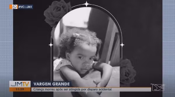 Criança de 3 anos morre após ser baleada acidentalmente pelo irmão de 8 anos em Vargem Grande